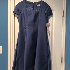 Periwinkle blue midi length dress